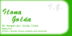 ilona golda business card